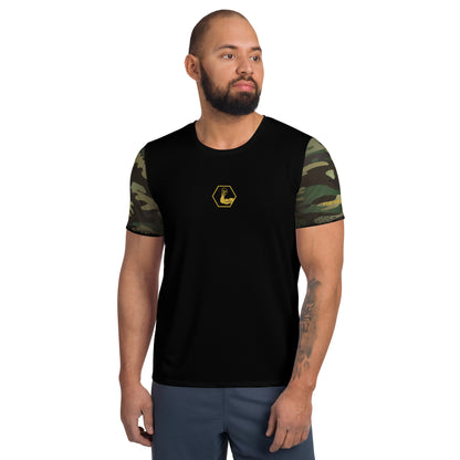 "NUFFI Camo black" sports t-shirt for men