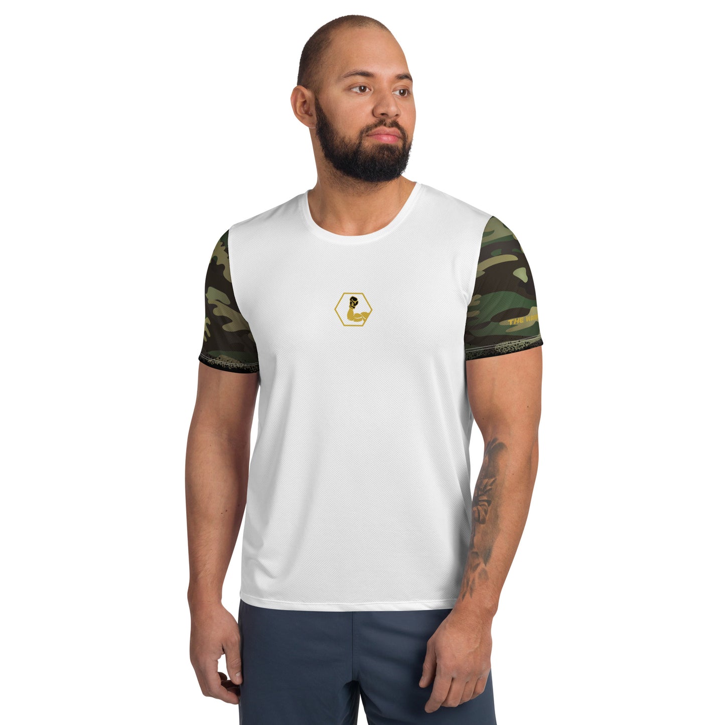 Trainingsshirt Green Camo - Weiß