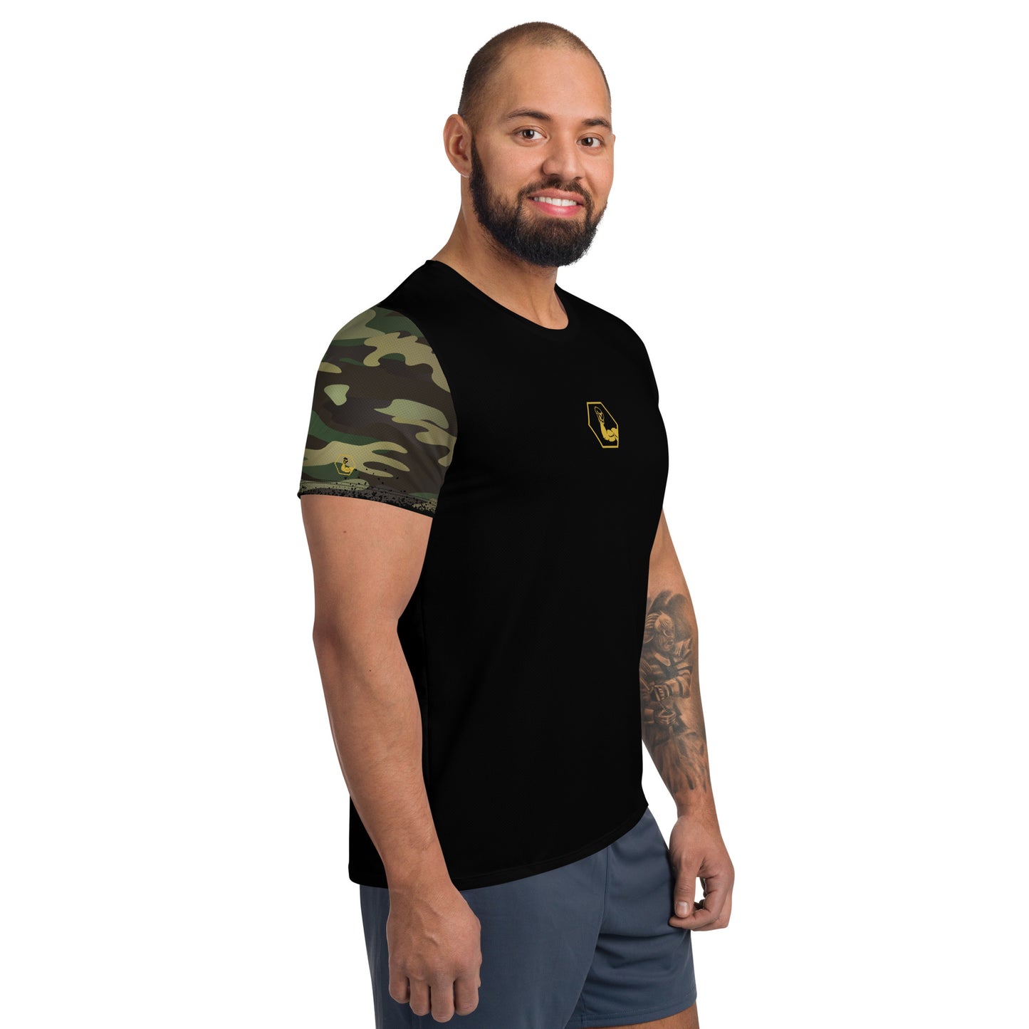 "NUFFI Camo black" sports t-shirt for men