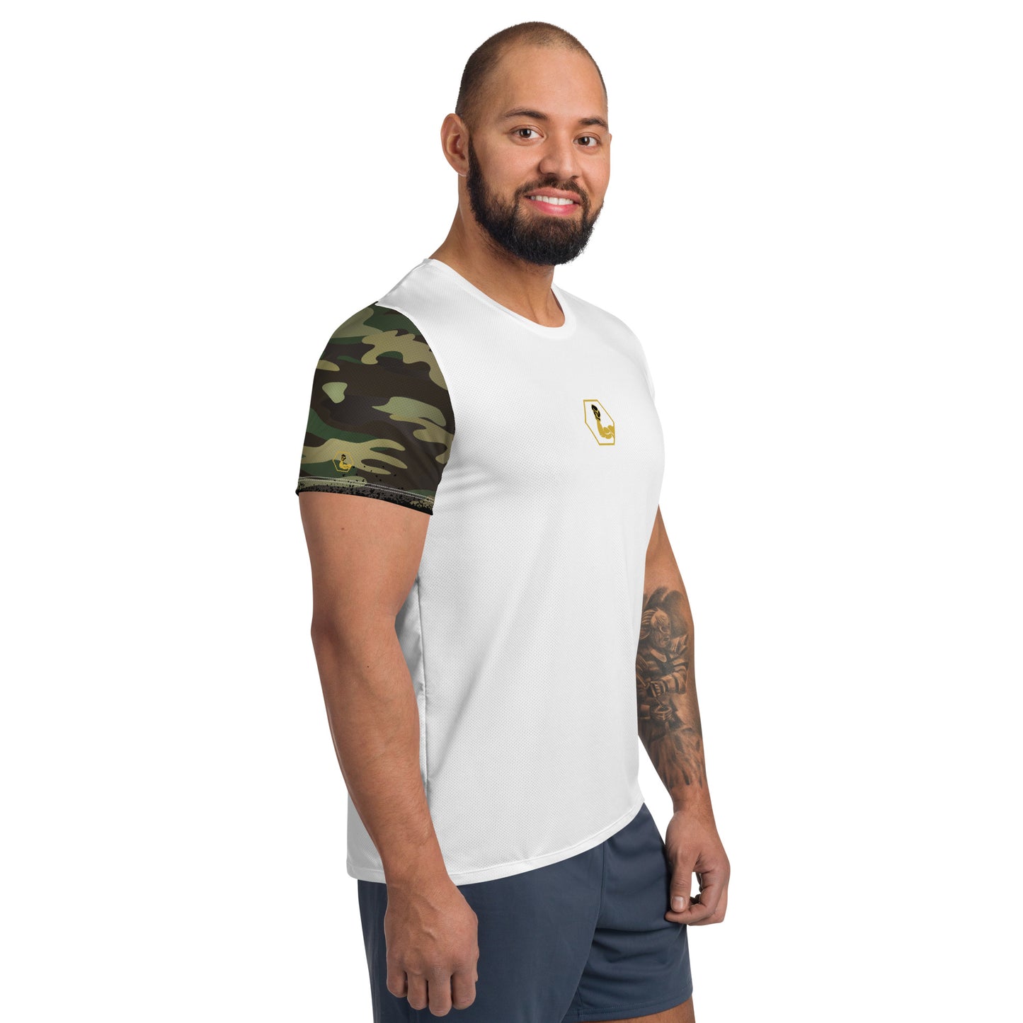 Trainingsshirt Green Camo - Weiß