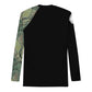 "Green Camo distorted" men's rash guard