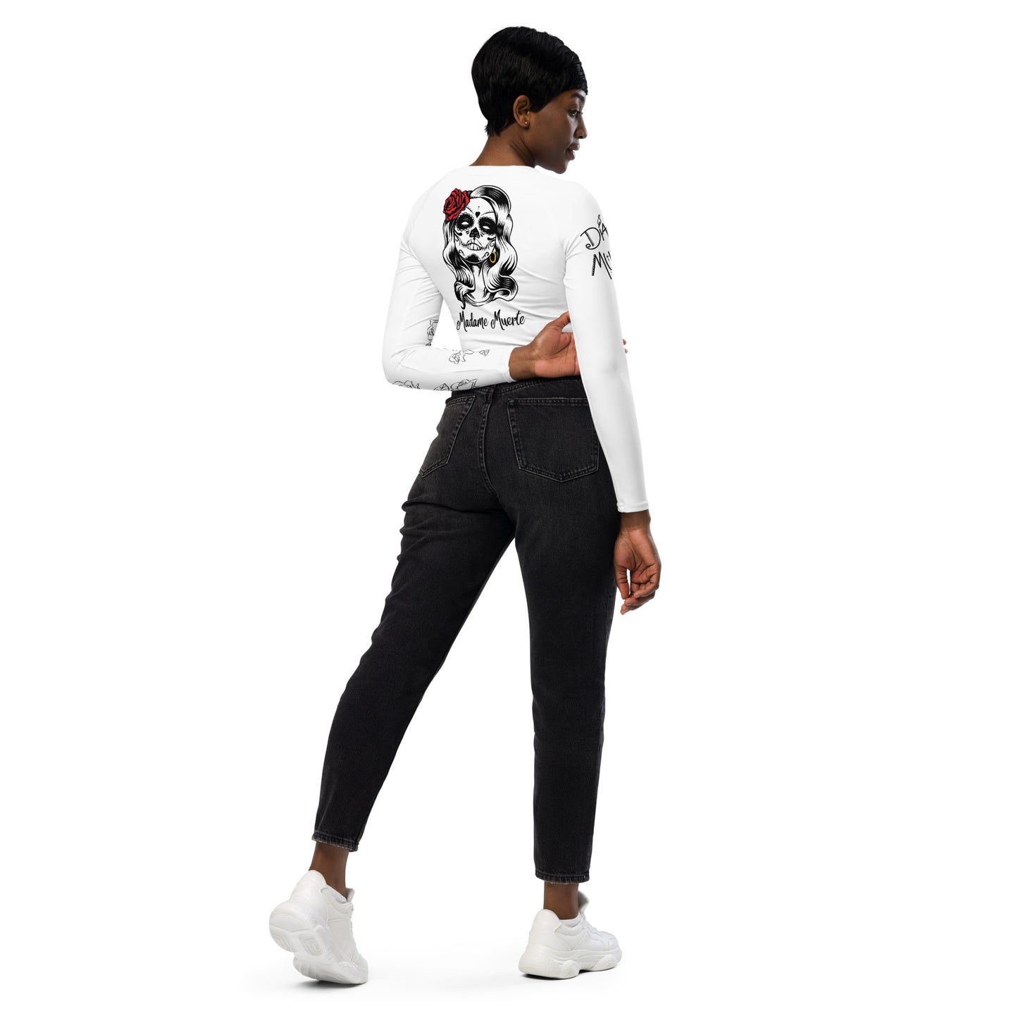 Madame Muerte long sleeve crop top